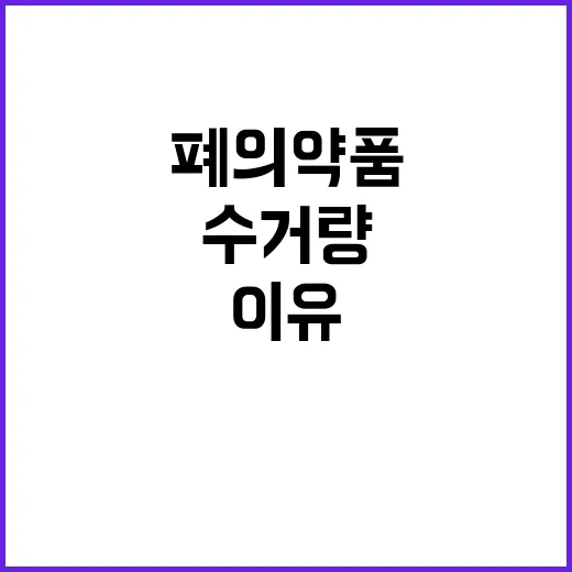 “폐의약품 수거량 …