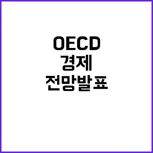 경제 성장률 OECD의 긍정적인 한국 전망 발표!