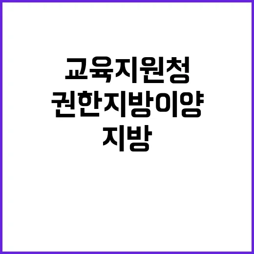 교육지원청 권한 지…