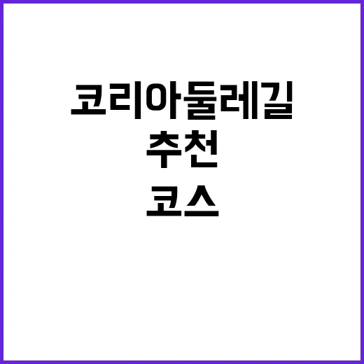 코리아둘레길 추천 놓치면 후회할 4코스!