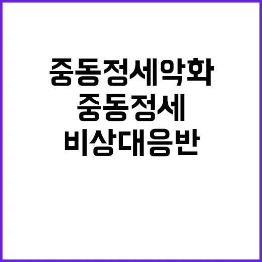 중동정세 악화 국가…