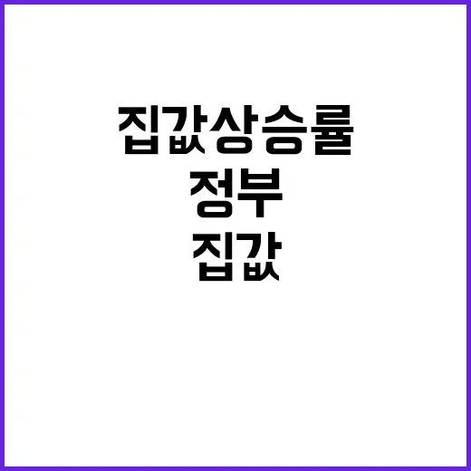 집값 상승률 새로운 정부의 진짜 성과