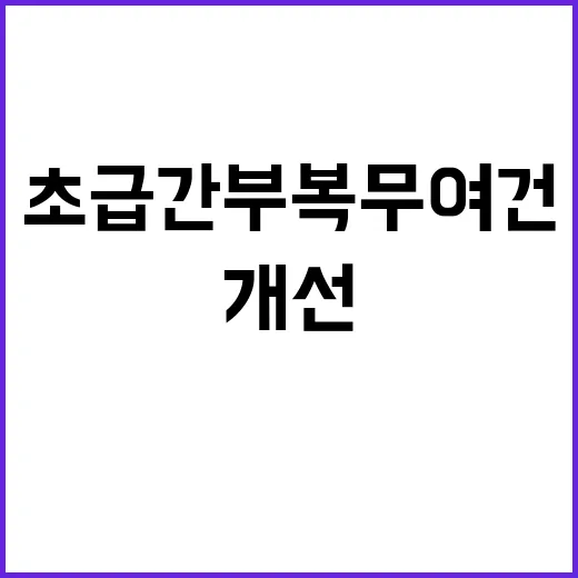 군 초급간부 복무여…