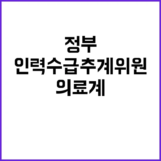 정부 의료계 인력수급 추계위원 추천 마감 임박!