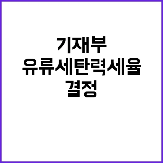 유류세 탄력세율 결정 기재부의 입장은 이렇다!