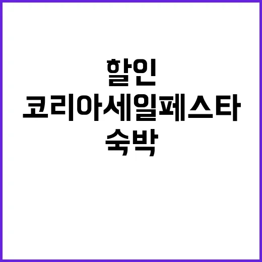 코리아세일페스타 숙…