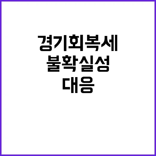 경기회복세 불확실성…