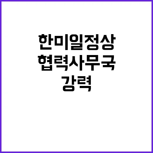 협력사무국 한미일 …