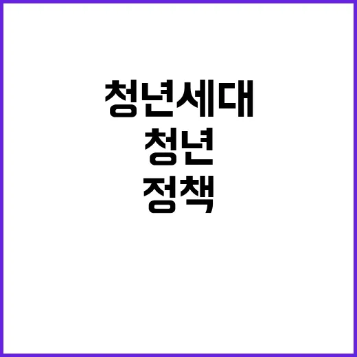 청년세대 인식 정책…