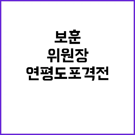 연평도 포격전 영웅…