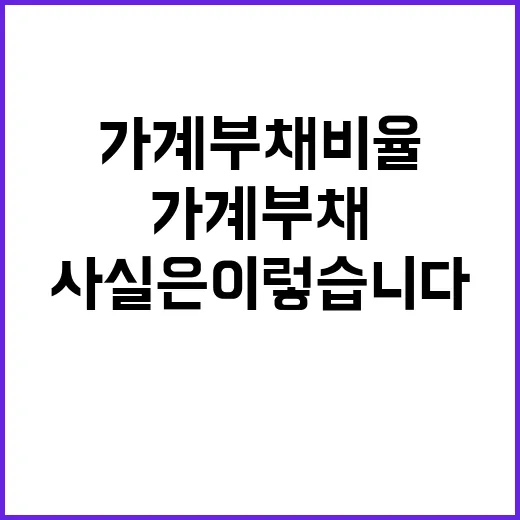 가계부채 비율 감소…