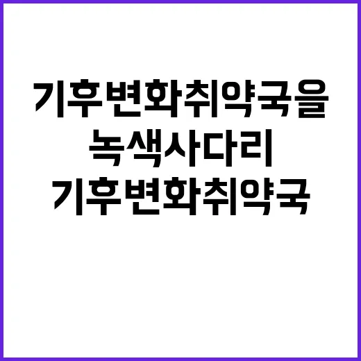 녹색 사다리 기후변화 취약국을 구하다!