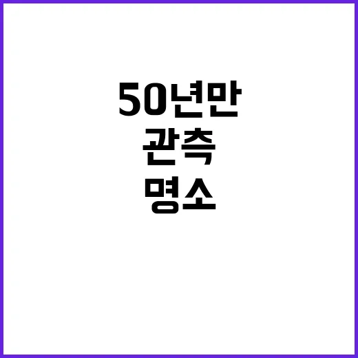 달토성 50년 만의 특별한 관측 명소 공개!