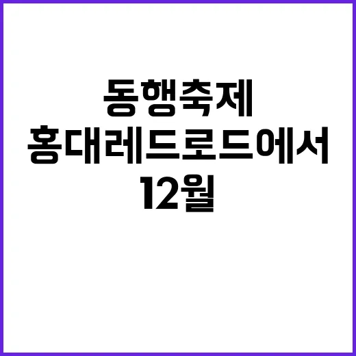 동행축제 홍대 레드로드에서 12월 6일부터 8일!