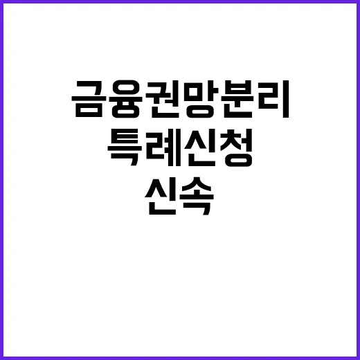 금융권 망분리 특례…