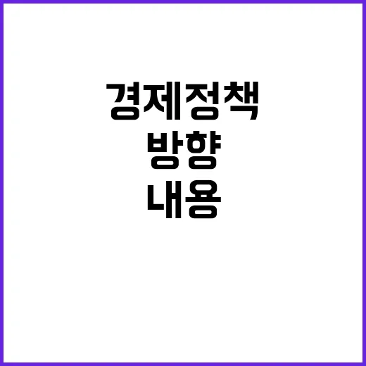 경제정책 내년도 방향 구체적 내용 미정! 클릭하세요!