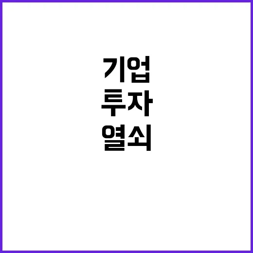 기업의 투자 대내외 도전요인 해결의 열쇠!