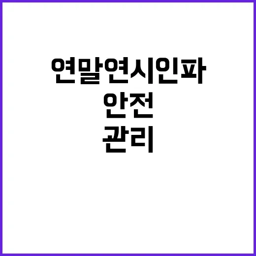 연말연시 인파관리 …