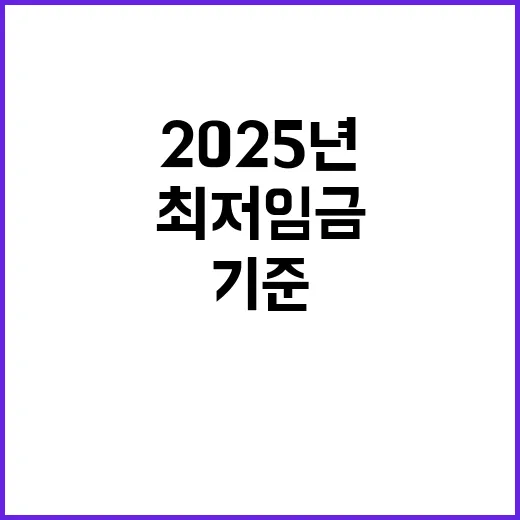 2025년 변화 최저임금과 중위소득의 새로운 기준