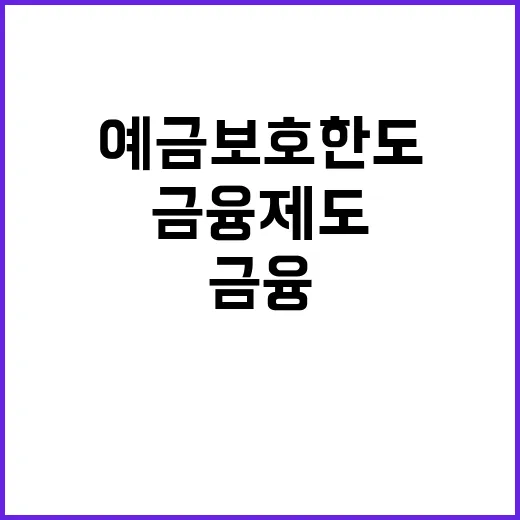 예금보호 한도 새로운 금융제도의 변화는?