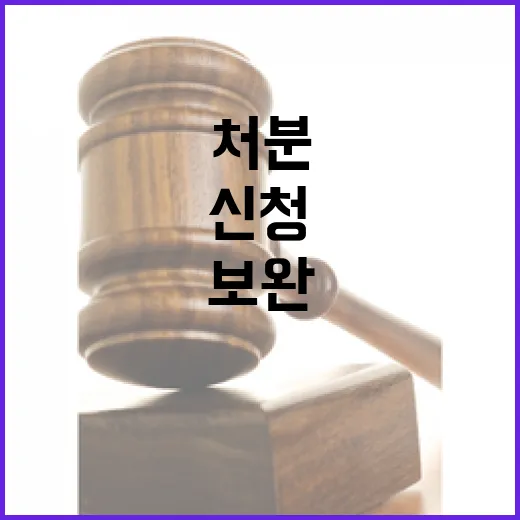 행정처분 보완 기회 누락·오류 시 신청 가능!