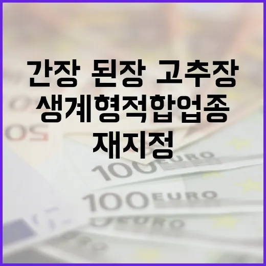 생계형 적합업종 간장·된장·고추장 재지정 소식!