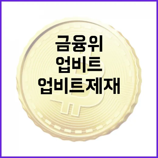 업비트 제재 여부 금융위 공식 입장 발표!