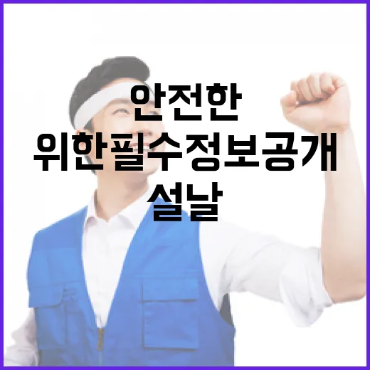 설날 안전한 선택을 위한 필수 정보 공개!