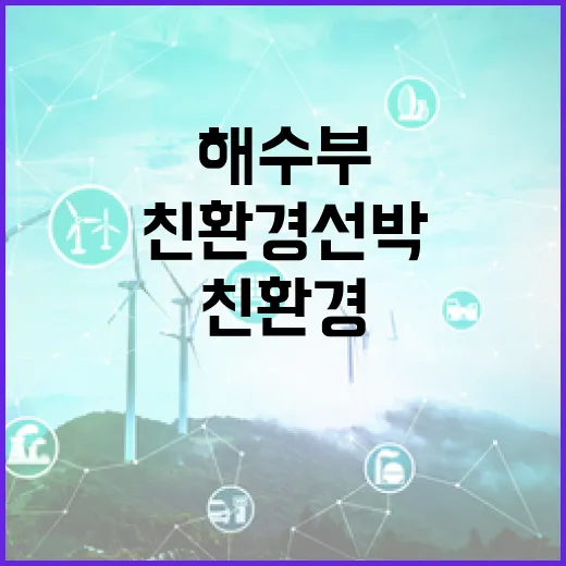 친환경 선박 해수부의 2223억 원 투자 계획 공개!