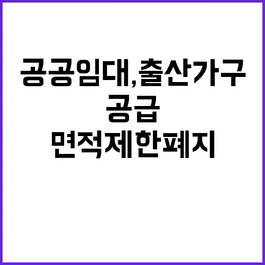 공공임대, 출산가구…