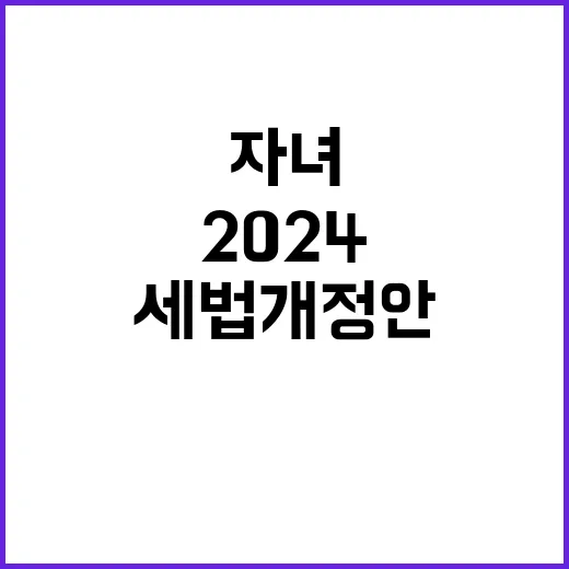 2024 세법 개정…