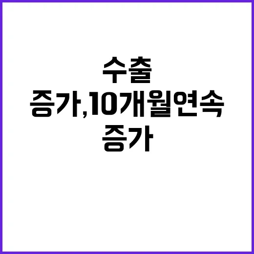 수출 증가, 10개…