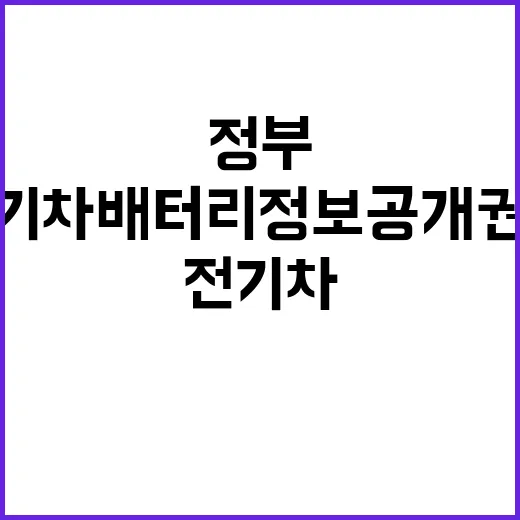 전기차 배터리 정보 공개 권고 정부 결정의 배경은?