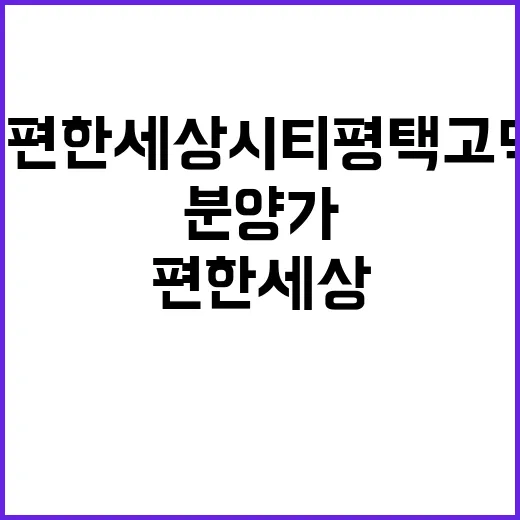 e편한세상 시티 평…