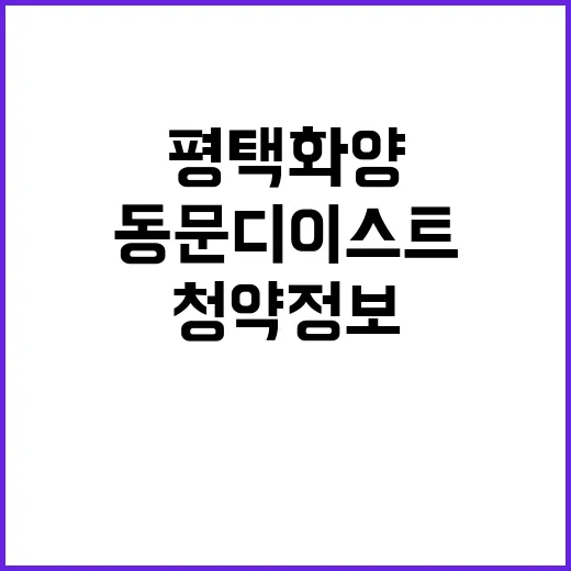 평택 화양 동문 디…