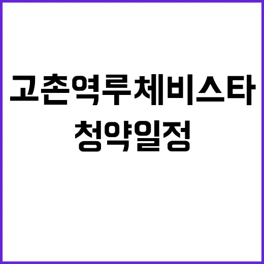 고촌역 루체비스타 청약 일정 및 혜택 공개!