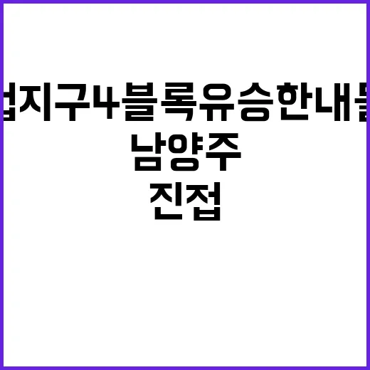 남양주 진접지구 4블록 유승한내들 더테라스 분양가 공개