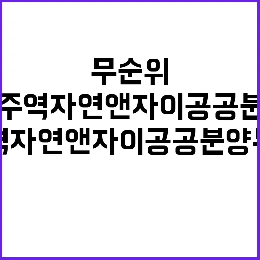 광주역 자연앤자이 공공분양 무순위 입주자 모집 공고!