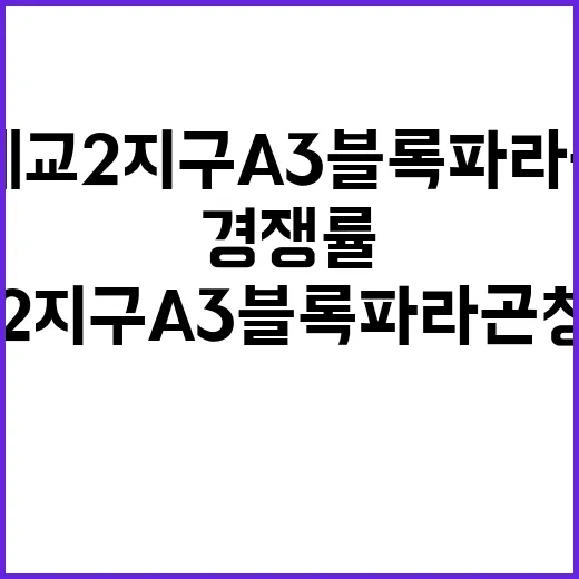 오산세교2지구 A3블록 파라곤 청약 경쟁률과 혜택은?