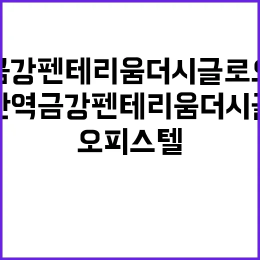 동탄역 금강펜테리움 더 시글로 오피스텔 청약 일정 공개!