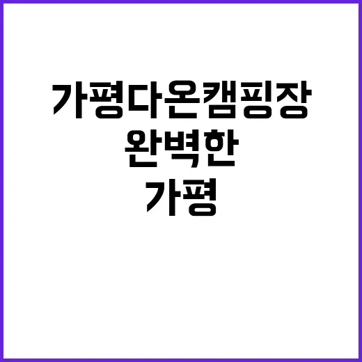 가평다온캠핑장 자연…