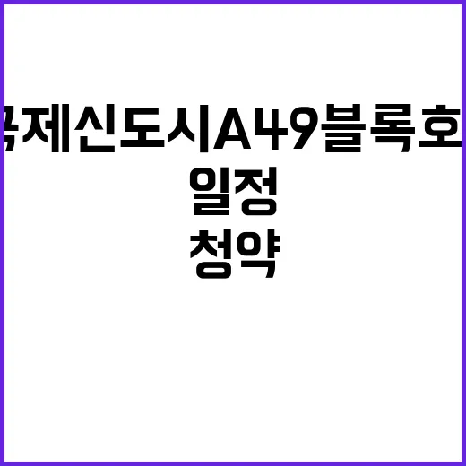 평택 고덕국제신도시 A49블록 호반써밋 3차 청약 일정 발표!