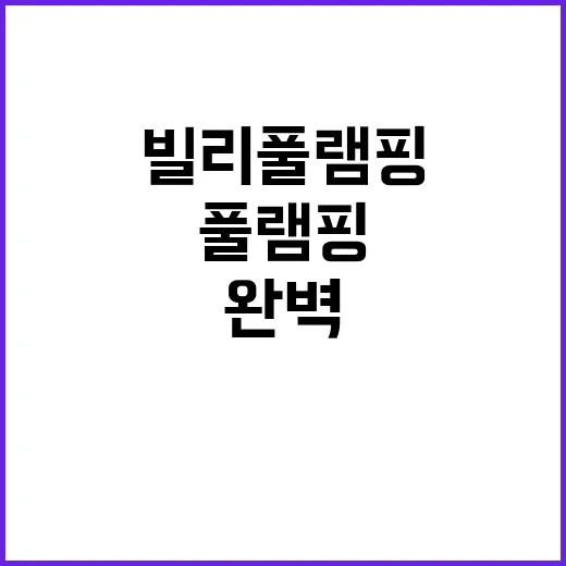 빌리풀램핑 감성적인…