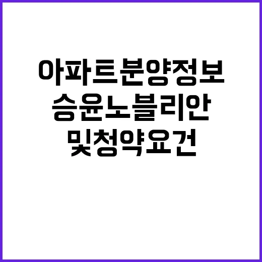 승윤 노블리안 아파…