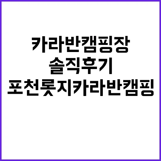 포천롯지카라반캠핑장…