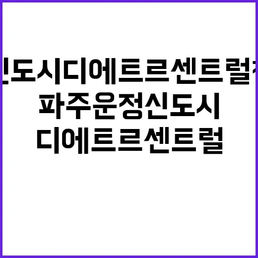 파주 운정신도시 디…