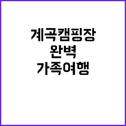 유명산 계곡 캠핑장…