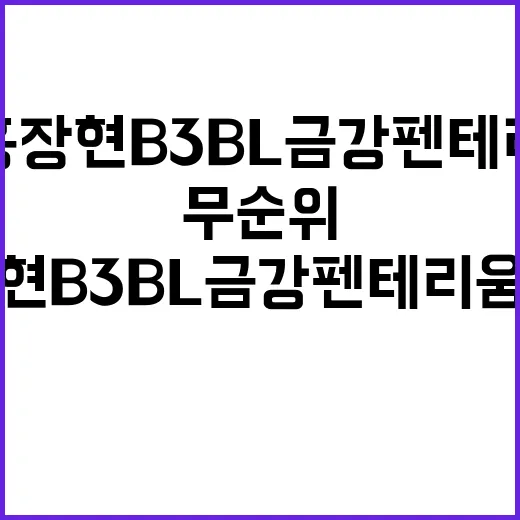 시흥장현 B3BL 금강펜테리움 무순위 분양 놓치지 마세요!