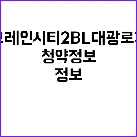 평택 브레인시티 2BL 대광로제비앙 청약 정보 궁금하다면?