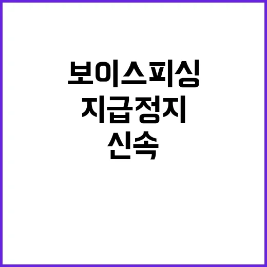 보이스피싱 신속 지…